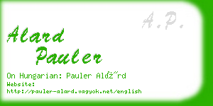 alard pauler business card